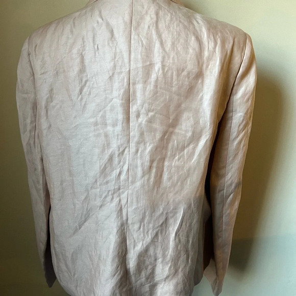 NWT Burberry Pink Linen Blazer, size 52 - Picture 3 of 11